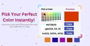 Free online html color picker