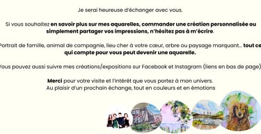 aquarelle personnalisée artiste française art animal de compagnie portrait famille