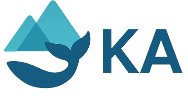  Wale tail over Mountains - KnowArgentina logo