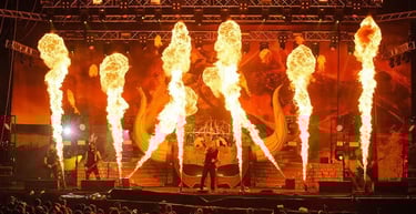 machine à flammes festival