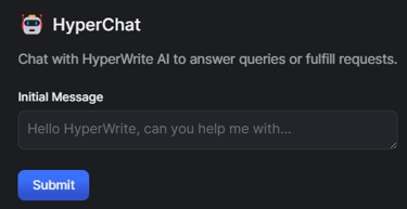 HyperWrite AI: HyperChat: Engage in interactive discussions and fulfill requests.