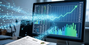 gráficos en un computador de la información de la Dian