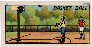 1930s Jacques Chocolat Les Sports Illustres Type 1 Basketball #16 Lancer franc