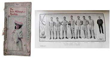 Antique Burr McIntosh Monthly Magazine with Columbia University New York Basketball Team
