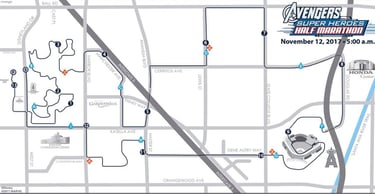 2017 runDisney Super Heroes Half Marathon Weekend Super Heroes Half Marathon Course Map