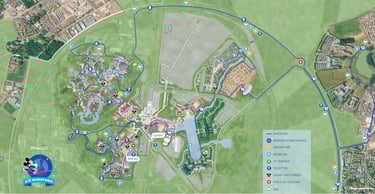 2017 runDisney Disneyland Paris Half Marathon Course Map