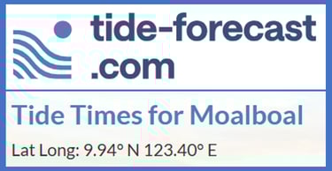 get Tide Times for Moalboal