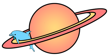 Saturn with a dolphin 
