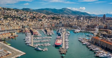 vista aerea da cidade de genova