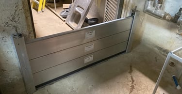 flod barrier inside a property installed by general builds