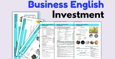 Business English, Economy, Investment, Tips, Discussions, Vocabulary, Projects, Debates