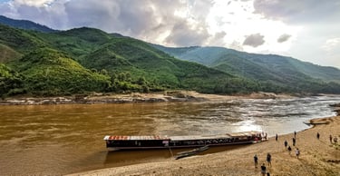 Mekong river cruise Laos