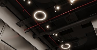 a communications on a ceiling