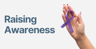 Raising awareness ribbon