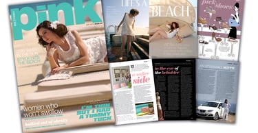 magazine design pink malta