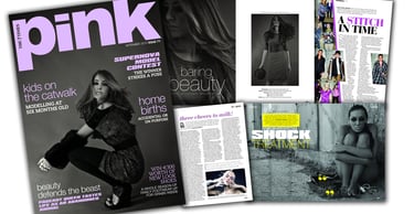 magazine design pink malta