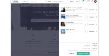 proposed cart page - drawer view