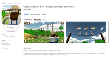 screen grab of story app in Apple app store