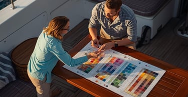 Nuancier de covering bateau