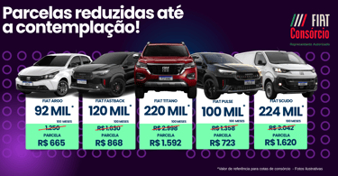 Fiat com parcela reduzida