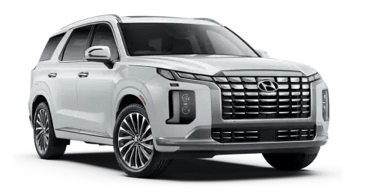 a white 2021 hyundai suv suv parked on a white background