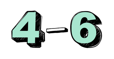 a number four and six