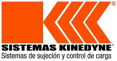 Sistemas Kinedyne logo for cargo control and securement systems in orange and black.