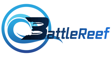 a logo for a company called battlereef
