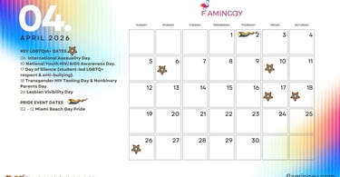 LGBTQIA+ 2026 key event dates APRIL 2026