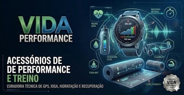 Acessórios de performance: GPS, ioga e hidratação técnica. Vida Performance.