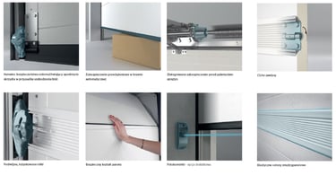 a series of pictures of a person holding a surfboard