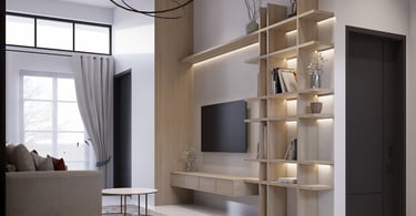 Interior rumah tipe Andara Standard Luxury Maharupa Village elegan