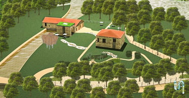 Visuel de projection d'un projet extérieur pour un site naturel bordelais Cistude Nature