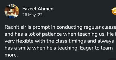 A student's review about our musciwale's online music class