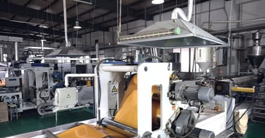 Factory production equipment, demonstrating advanced manufacturing technology