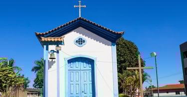 Capela Histórica na Cidade Histórica de Ouro Branco, em Minas Gerais