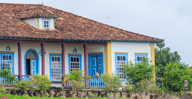 Uma casa antiga na cidade histórica e turistica de Tiradentes, MG