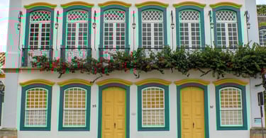 Faixa de uma casa histórica na cidade histórica e turistica de São João del Rei MG