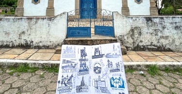 Passaporte da Estrada Real com Carimbos de Cidades e Distritos Históricos de Minas Gerais
