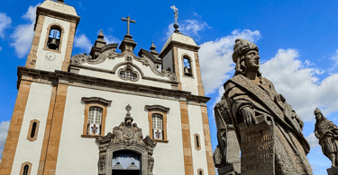 Escultura do Barroco feita por Aleijadinho na cidade turistica de Congonhas, MG