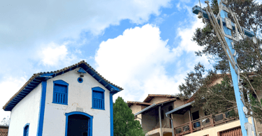 Capela histórica no distrito turistico de Brumal, em Minas Gerais