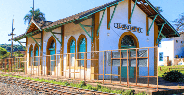 Estação ferroviária histórica em Lobo Leite, distrito turistico de Congonhas, MG