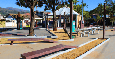 Praça central do distrito Honorio Bicalho de Nova Lima, Minas Gerais