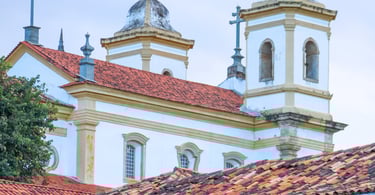 Igreja histórica no centro turistico de Mariana, cidade turistica em Minas Gerais