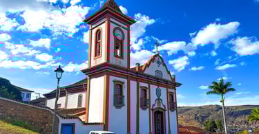 Igreja histórica em estilo barroco na cidade histórica e turistica de Diamantina