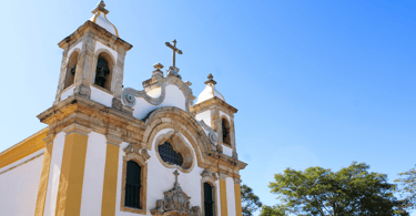 Igreja Matriz no centro turistico de Ouro Branco, cidade turistica de Minas Gerais