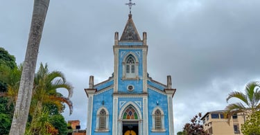 Igreja histórica no centro turistico de Lagoa Dourada, Minas Gerais