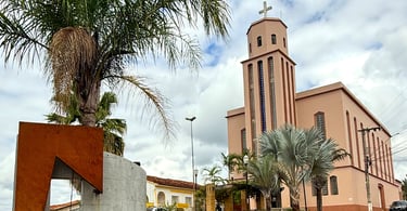 Igreja Matriz no centro turistico da cidade de Morro do Pilar Minas Gerais