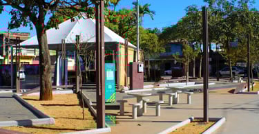 Praça central do distrito Honorio Bicalho de Nova Lima, Minas Gerais