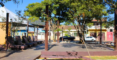 Praça central do distrito Honorio Bicalho de Nova Lima, Minas Gerais